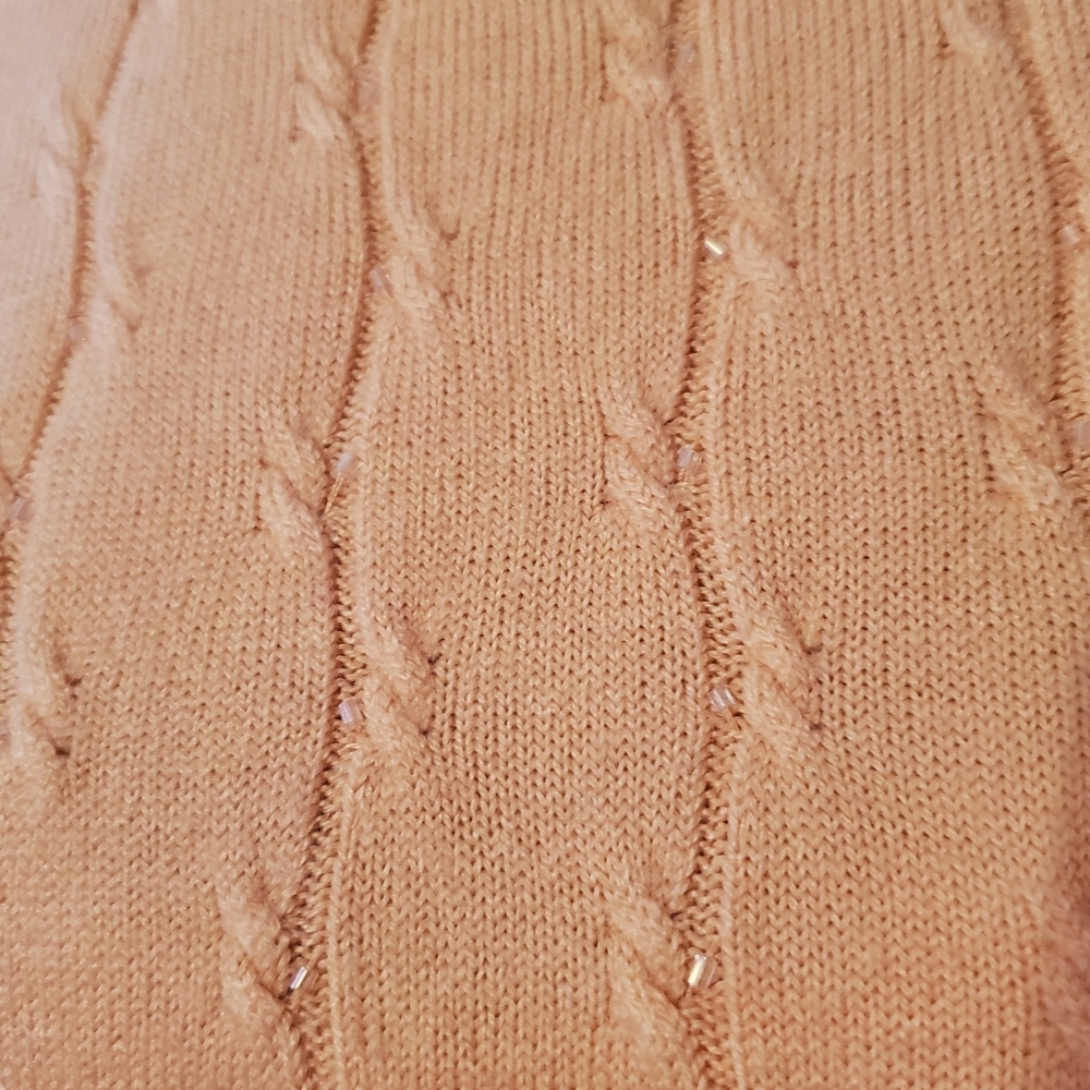 Koret Mock Neck Bead Embellished Knit Sweater - Picture 6 of 7